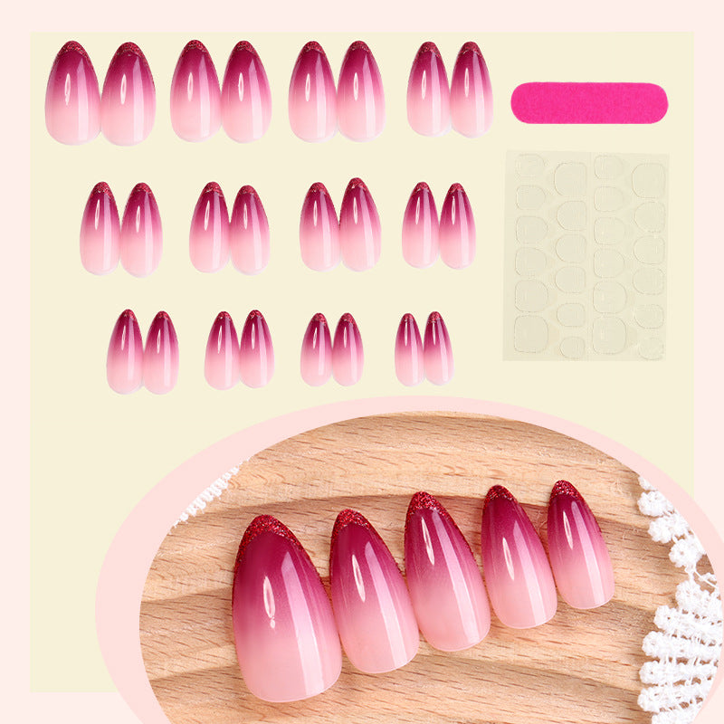 Gradient Ombre Press-On Nail Set Bowlift