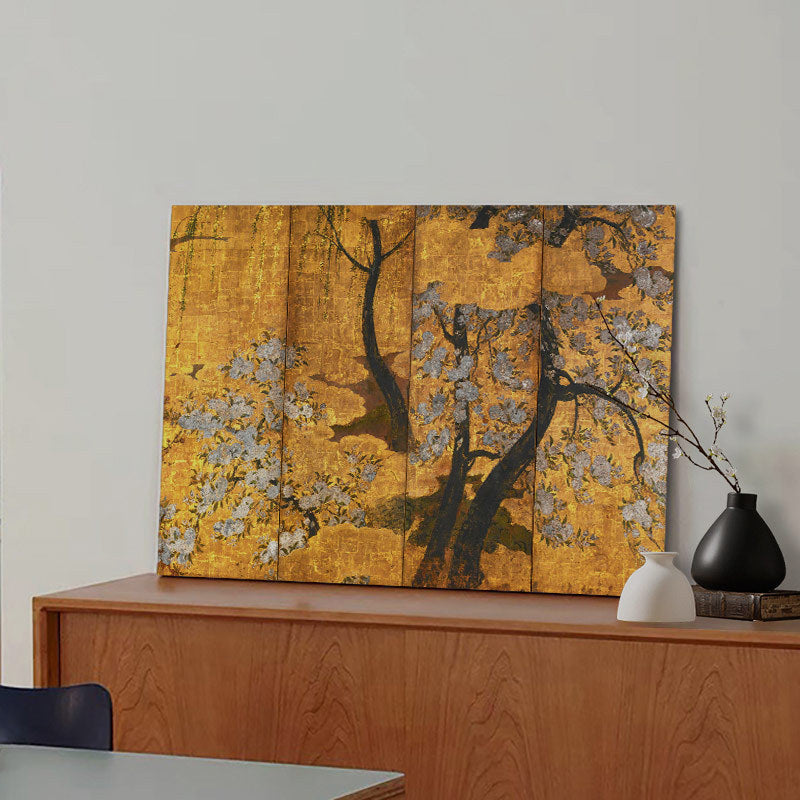 Traditional Japanese Folding Screen Art