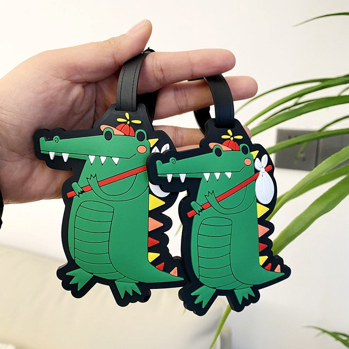 Playful Crocodile Luggage Tag Bowlift