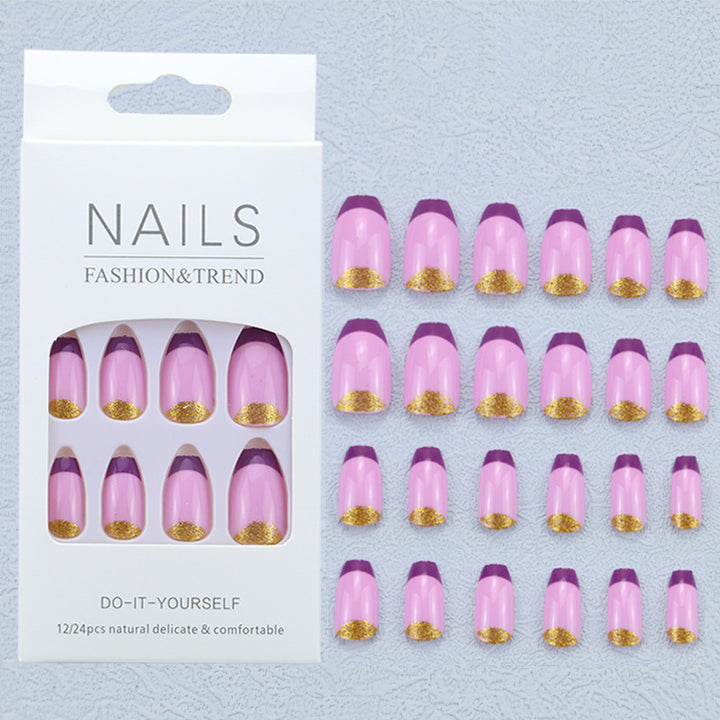 Artistic Graphic Press-On Nail Set Bowlift