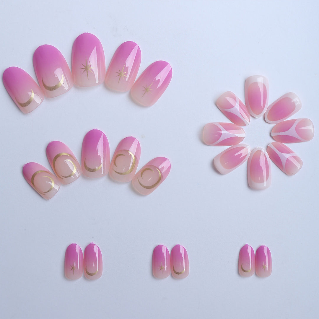 Artificial nails with elegant modern accents Bowlift