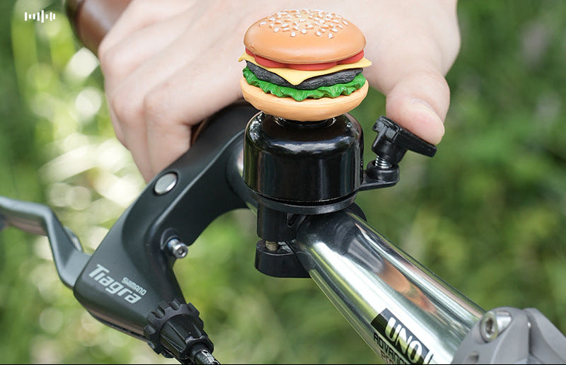 novelty handlebar bicycle bell with silicone popcorn topper and universal clamp Bowlift