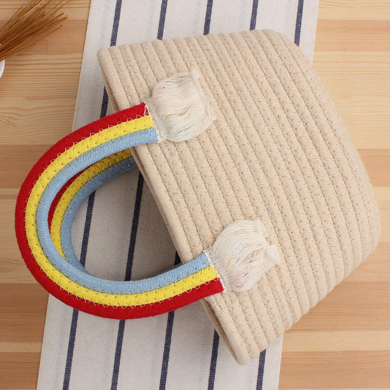 Handbag In Cheerful Rainbow Design Bowlift