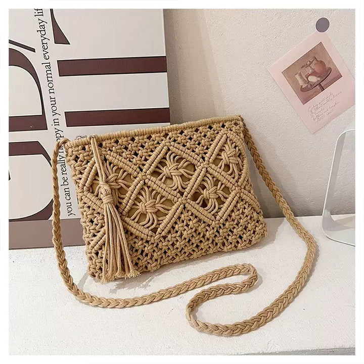 Stylish Macrame Shoulder Bag Bowlift