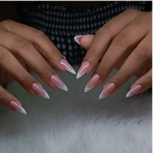 Elegant Almond-Shaped Press-On Nail Tips Bowlift