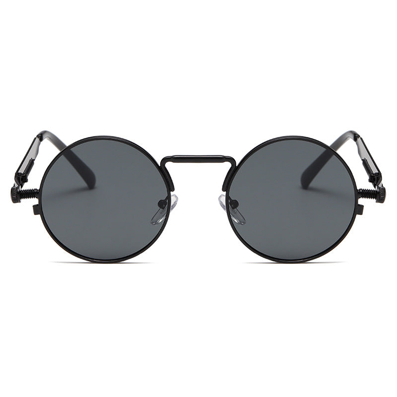 Women's fashionable round sunglasses with precise metal frame Bowlift