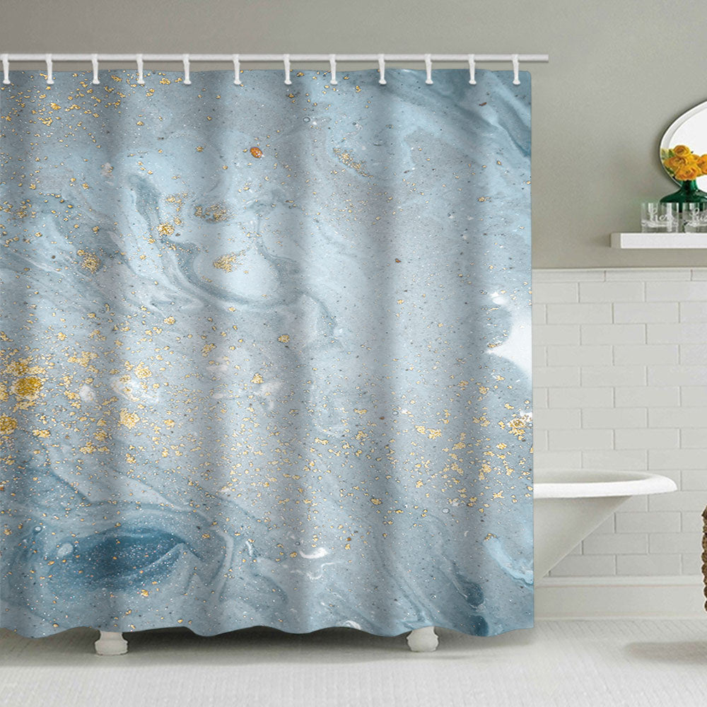 Artistic Marble Design Shower Curtain Bowlift