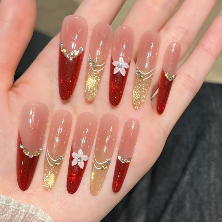 Premium Glamorous Press-On Nail Extensions Bowlift
