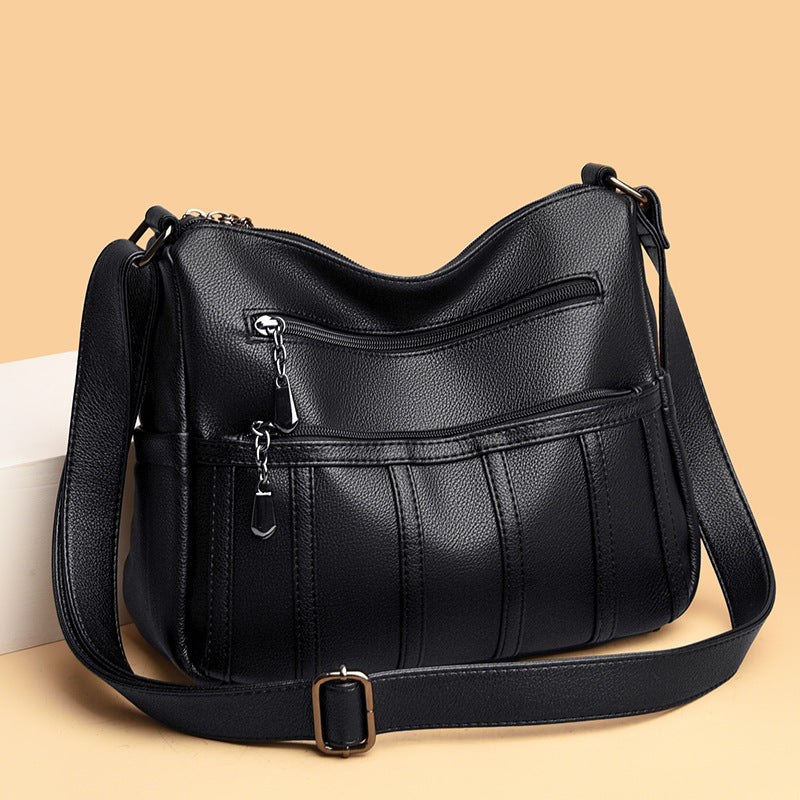 Elegant Textured Shoulder Bag Bowlift