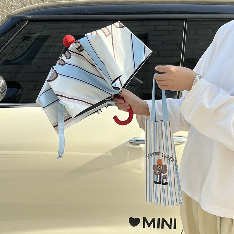 Ladies practical folding umbrella with innovative drip design Bowlift