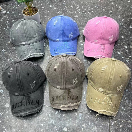 Women's Distressed Cotton Baseball Cap Bowlift 1784083899