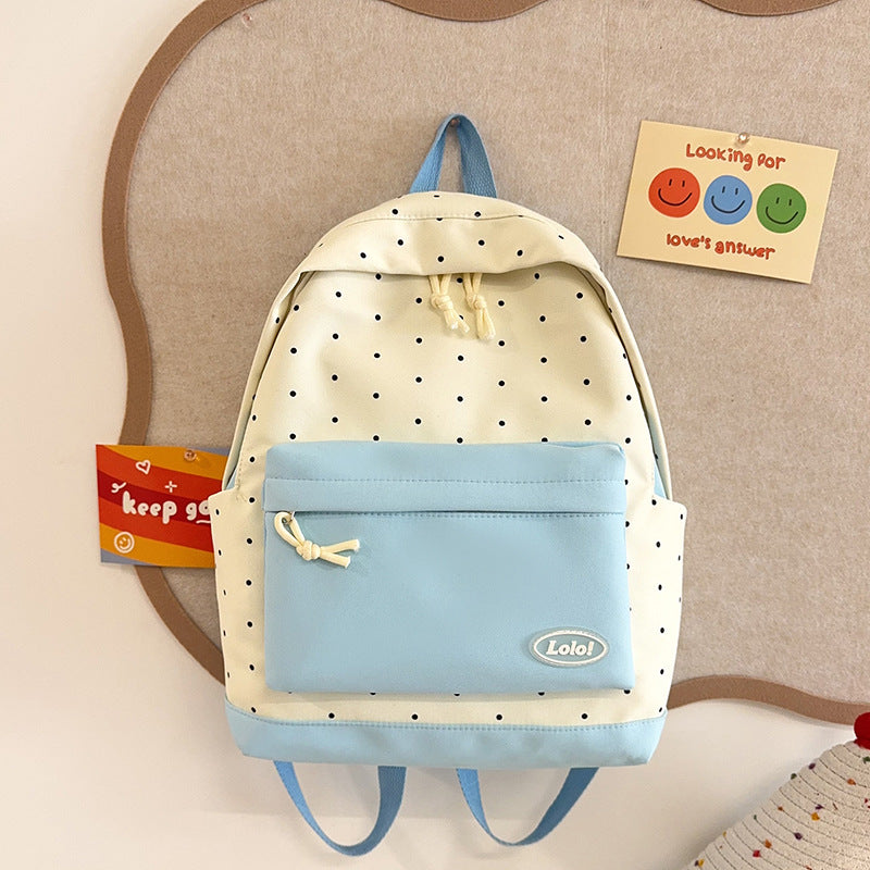 Polka Dot Patterned Backpack