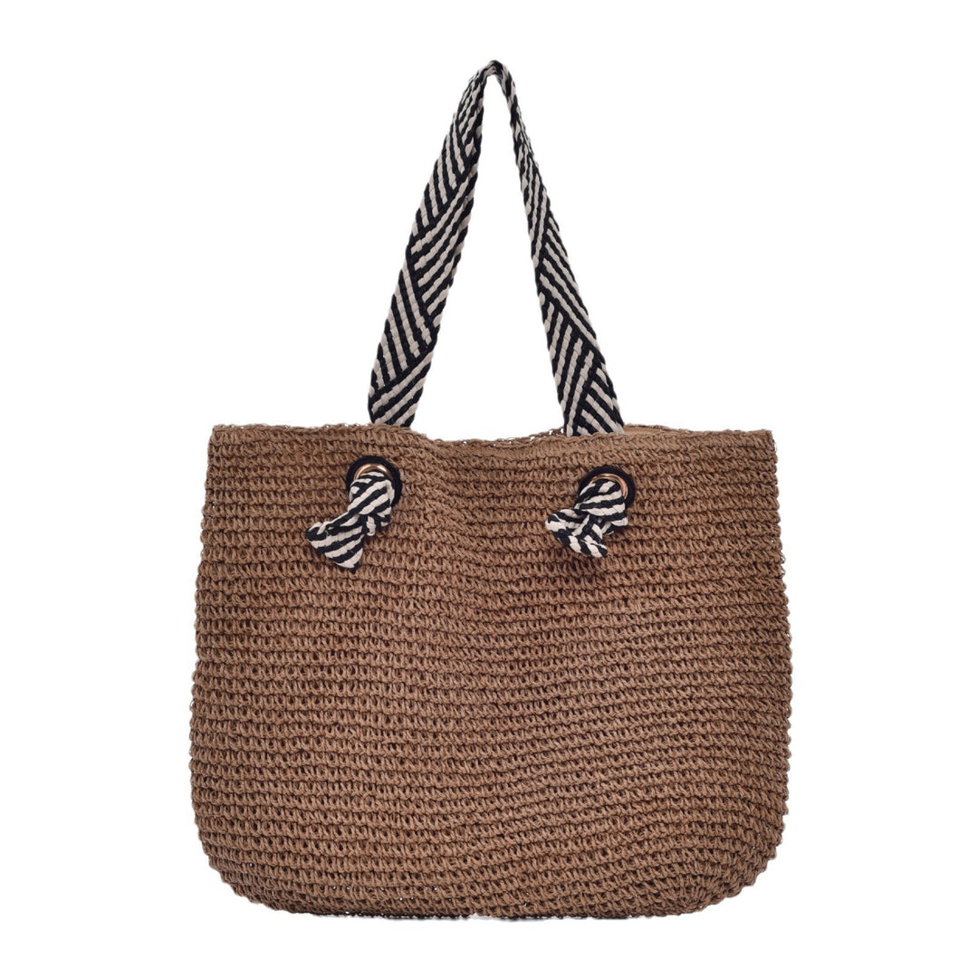 Handbag with Striped Shoulder Straps Bowlift