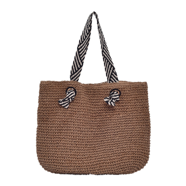 Handbag with Striped Shoulder Straps Bowlift