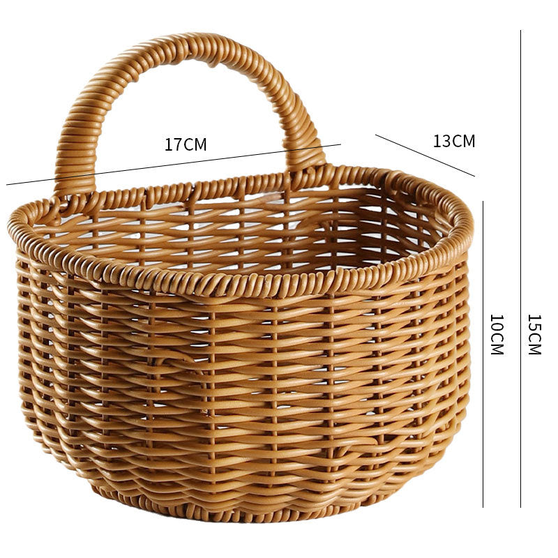Handwoven Storage Basket with Ergonomic Handle Bowlift