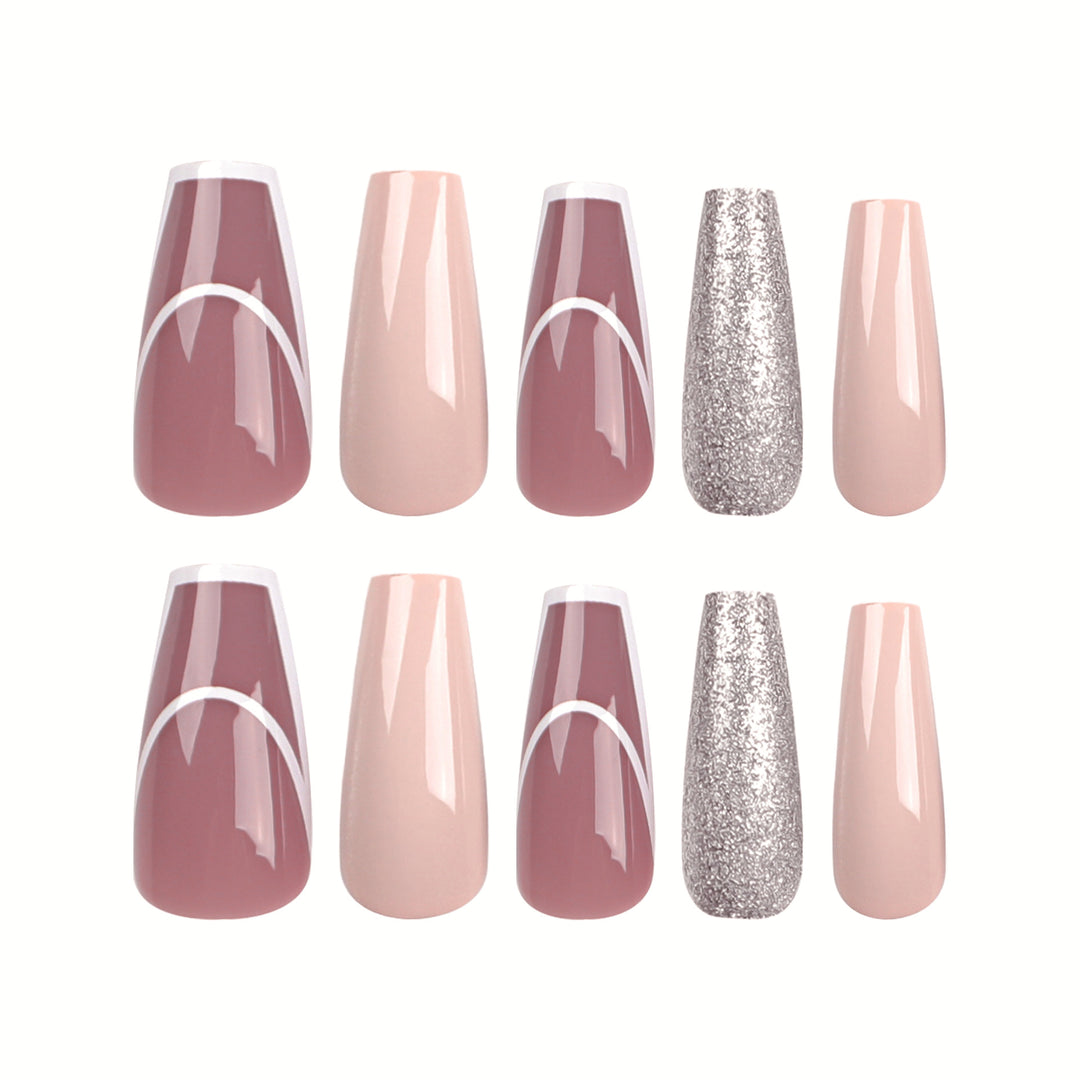 Elegant Nail Extensions with Glamorous Accents Bowlift