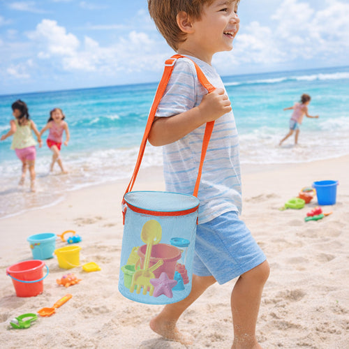 Toy storage bag with mesh design Bowlift