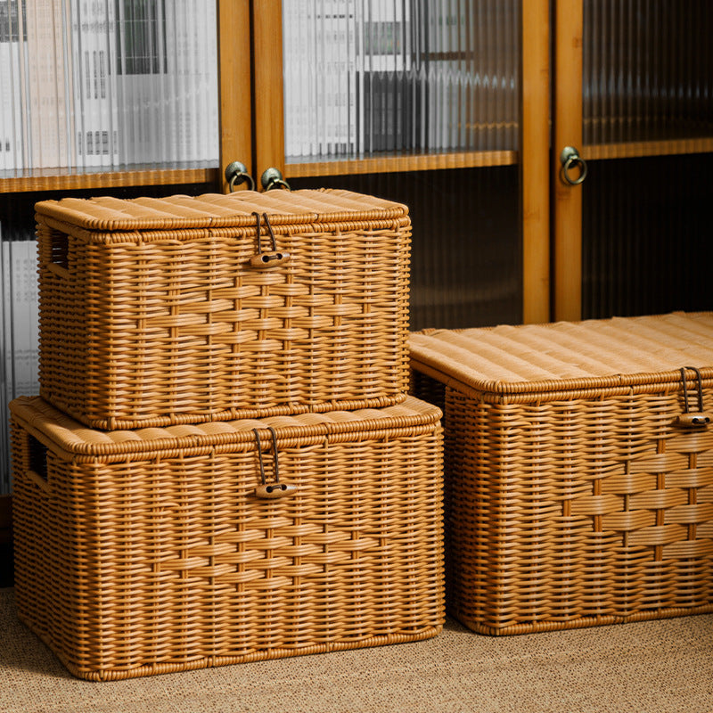 Rustic Woven Storage Chest Bowlift