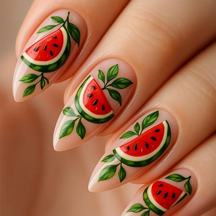 Artistic Watermelon Nail Art Bowlift