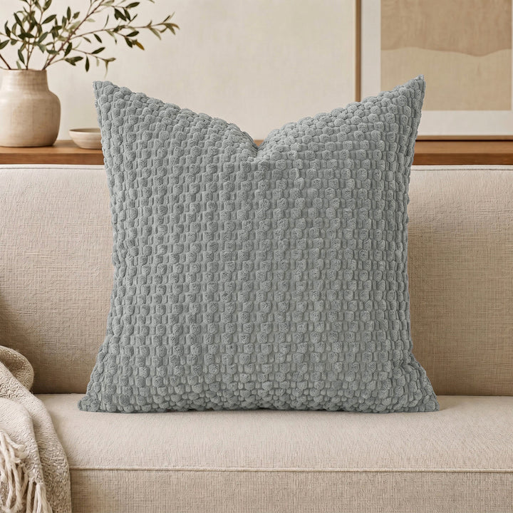 Plush Textured Throw Pillow Cover Bowlift