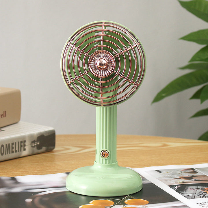Unisex Portable Desktop Fan with Stylish Retro Design Bowlift