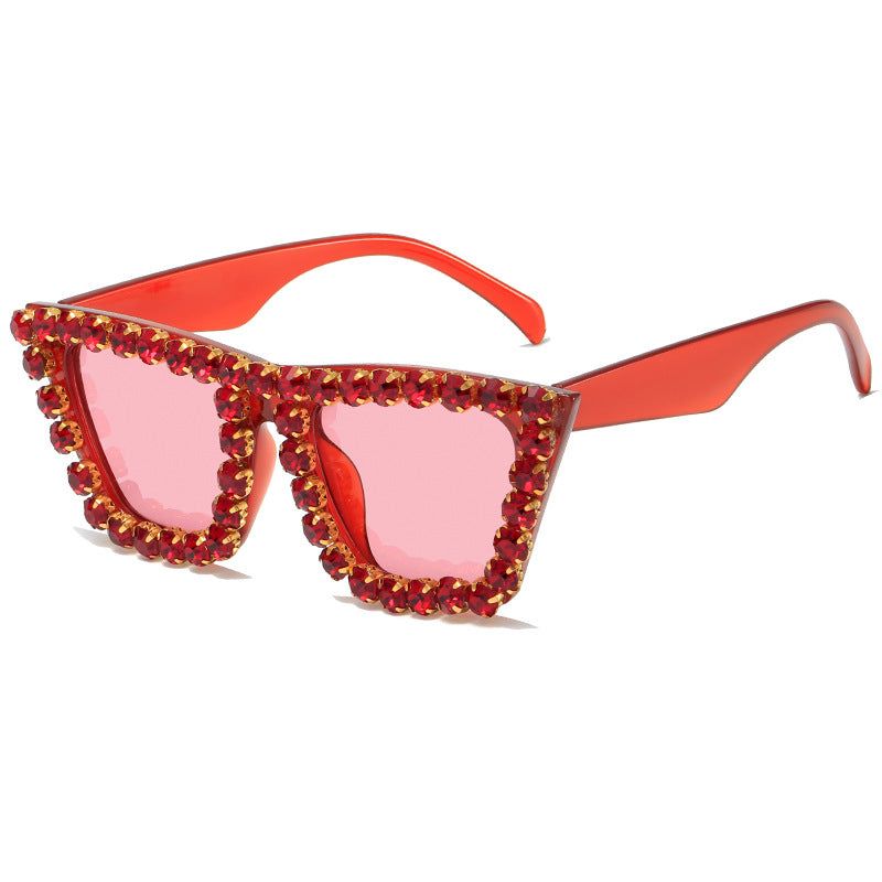 Women's extravagant sunglasses with glittering frame Bowlift