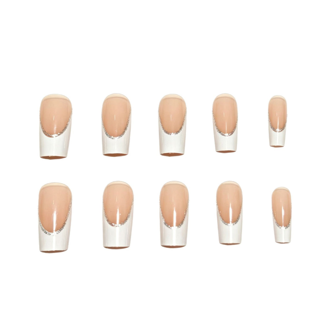 Elegant French Tip Nail Art Set Bowlift