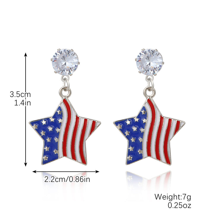 Unisex keychain with letter beads and American star pendant Bowlift