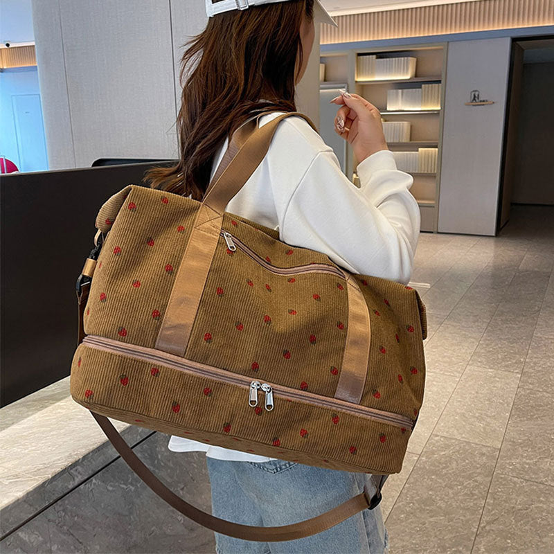 Multifunctional sport and travel bag with floral pattern Bowlift