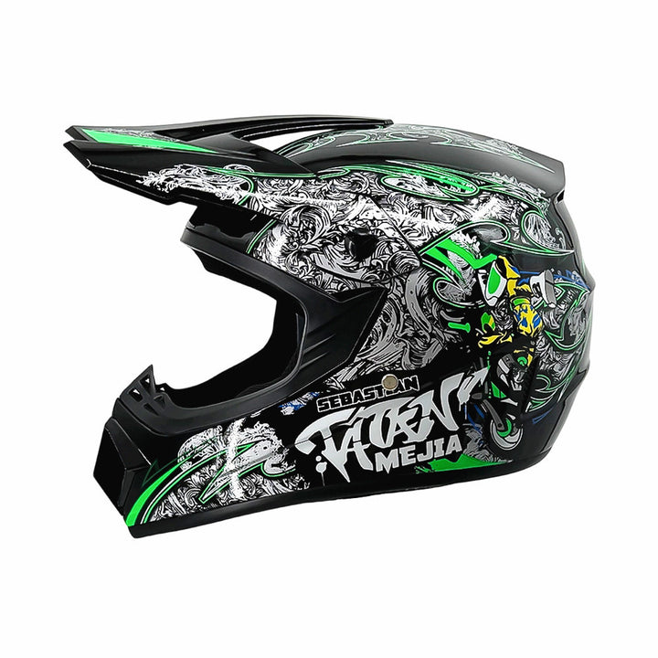 full-face motocross helmet with extended visor and reinforced chin guard Bowlift