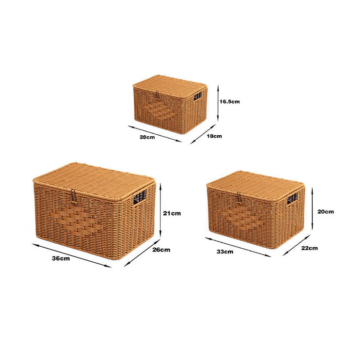 Rustic Woven Storage Chest Bowlift
