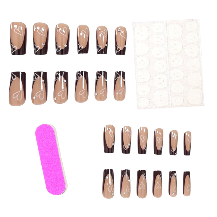 Heart-Print Decorative Nail Enhancements Bowlift