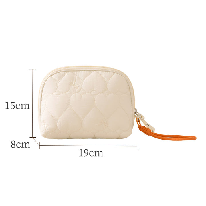 Heart-Quilted Makeup Bag Bowlift