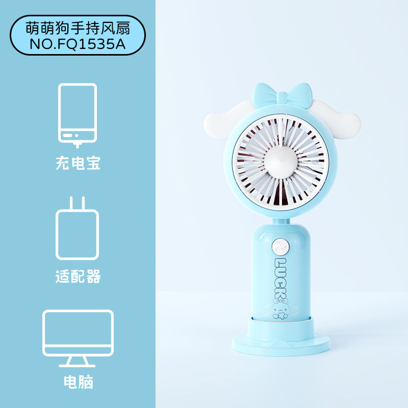 Women's Portable Hand Fan with Cute Rabbit Design Bowlift