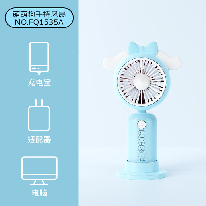 Women's Portable Hand Fan with Cute Rabbit Design Bowlift