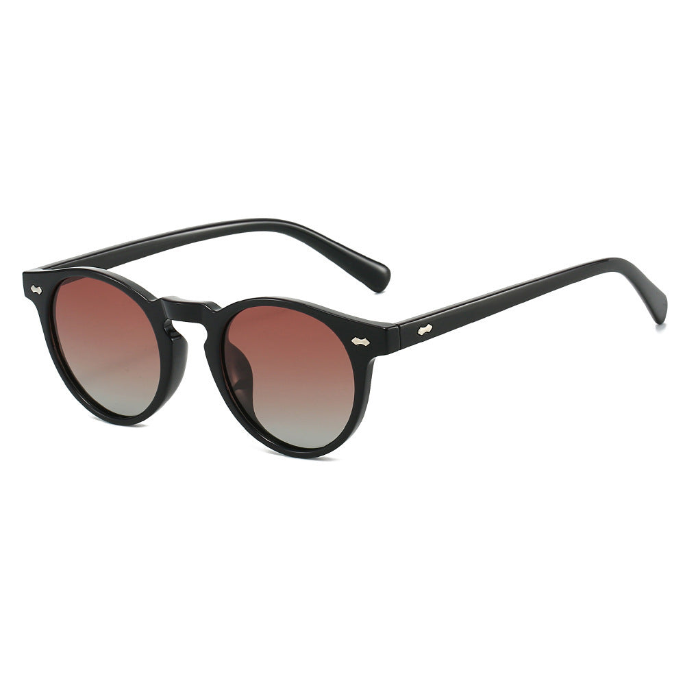 Ladies Vintage Sunglasses with Round Lenses and Transparent Frame Bowlift
