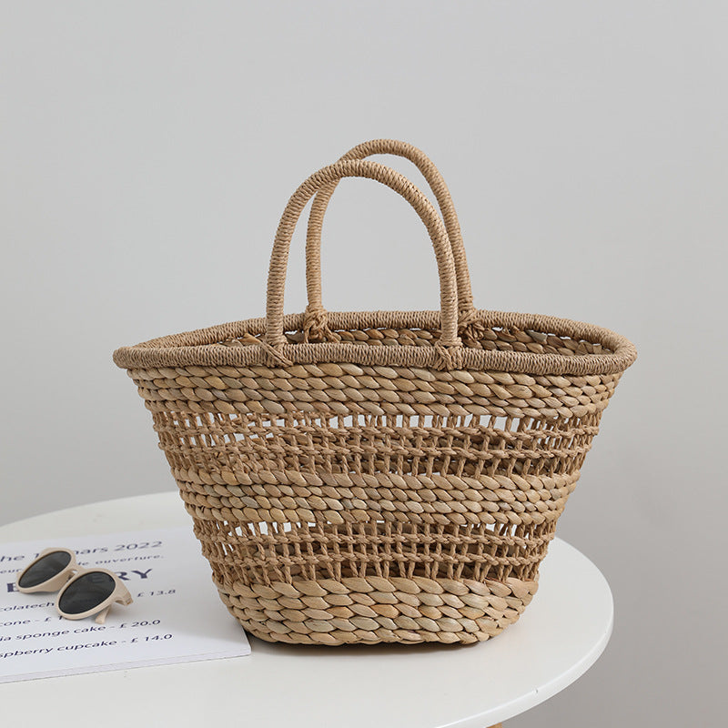 Handmade rattan bag with a removable lining insert Bowlift