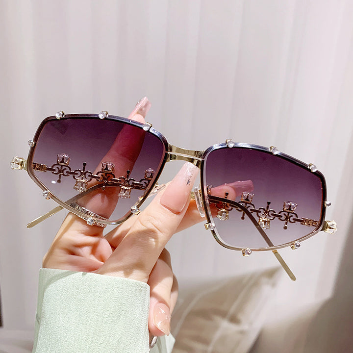 Ladies designer glasses with glamorous accent and sparkling glitter stones Bowlift