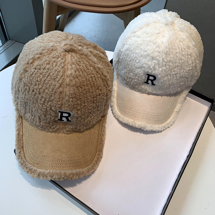 Women's Fuzzy Plush Baseball Cap Bowlift