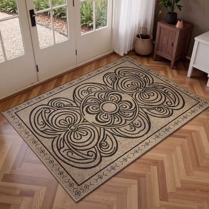 Geometric Patterned Indoor Area Mat Bowlift
