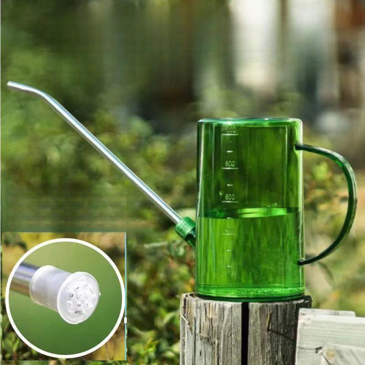 Transparent Measured Long-Spout Indoor Plant Watering Can with Gooseneck Bowlift