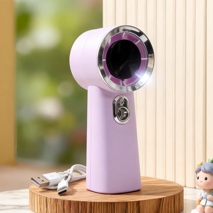 Women Portable Mini Fan with USB Charging Function and Innovative Spray Technology Bowlift