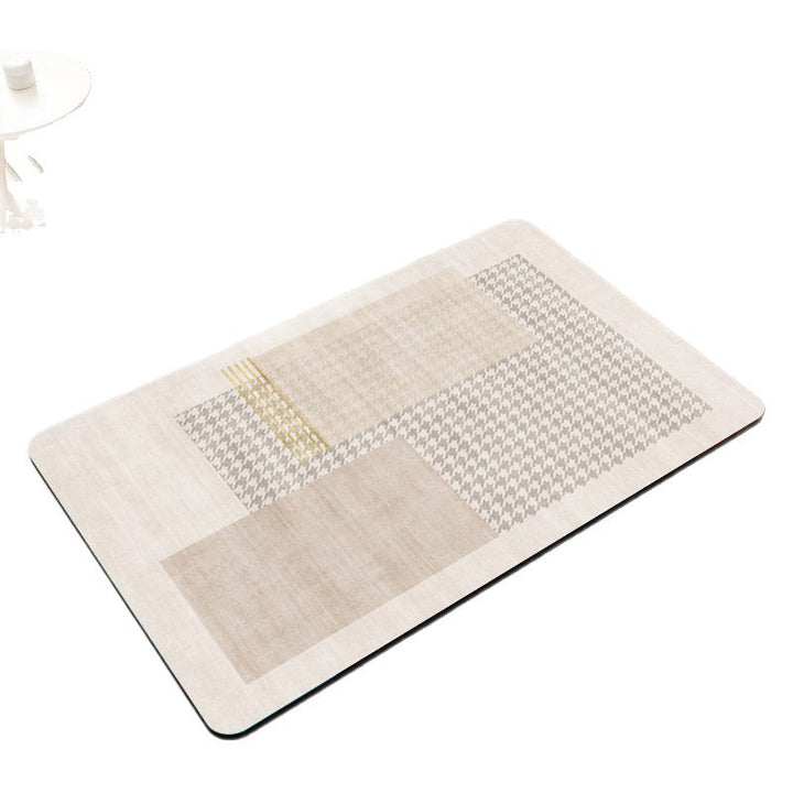 Non-Slip Geometric Pattern Bathroom Mat Bowlift