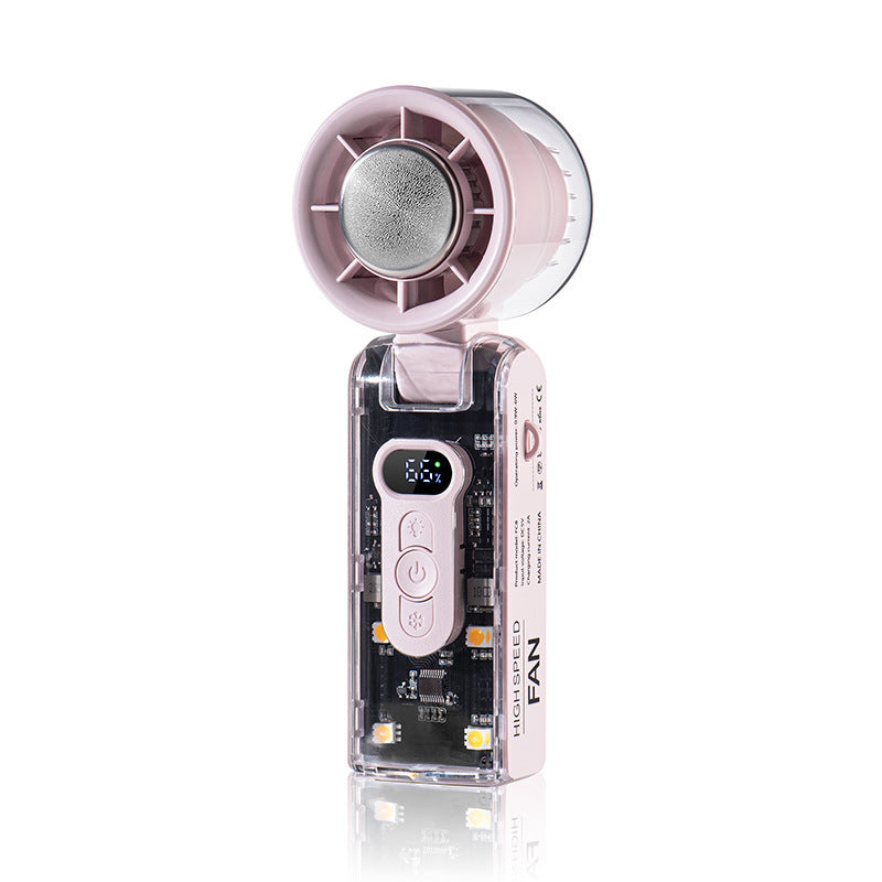 Women portable high-performance hand fan with digital control Bowlift