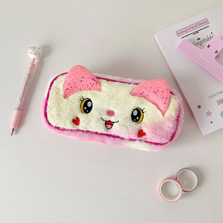 Plush Animal-Themed Pencil Case Bowlift
