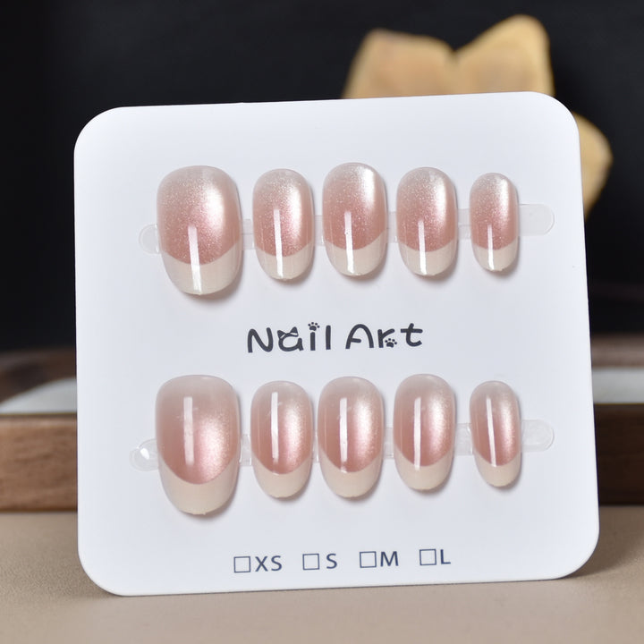 Luxury French Tip Press-On Nails Bowlift