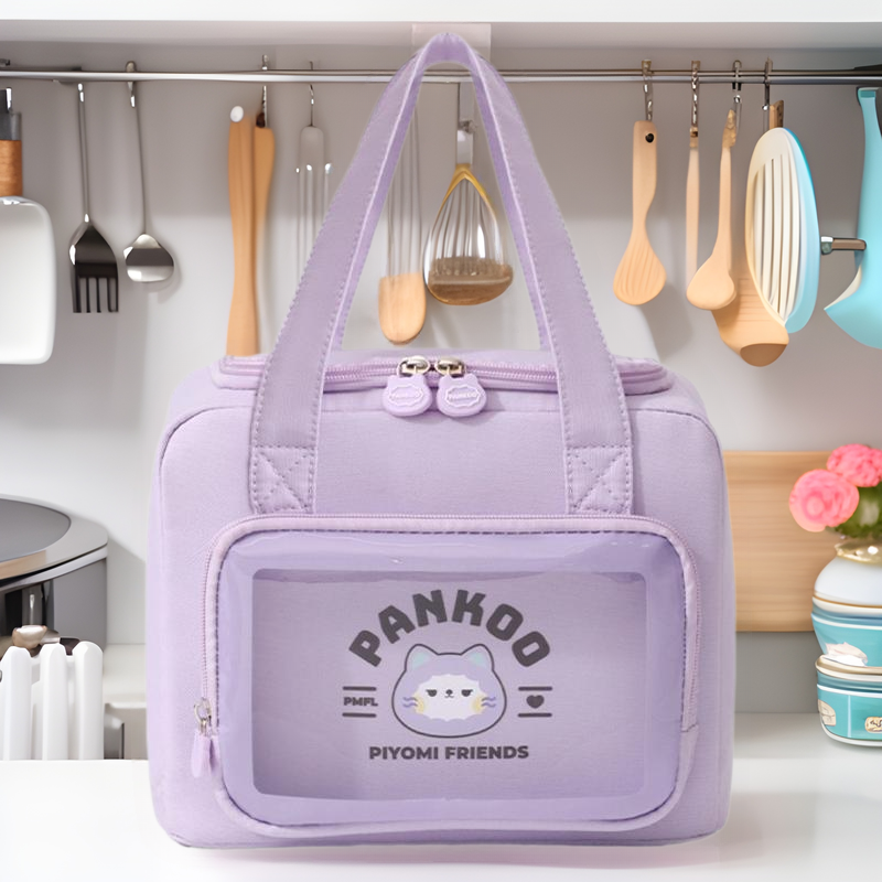Versatile Insulated Cosmetic and Food Storage Bag Bowlift