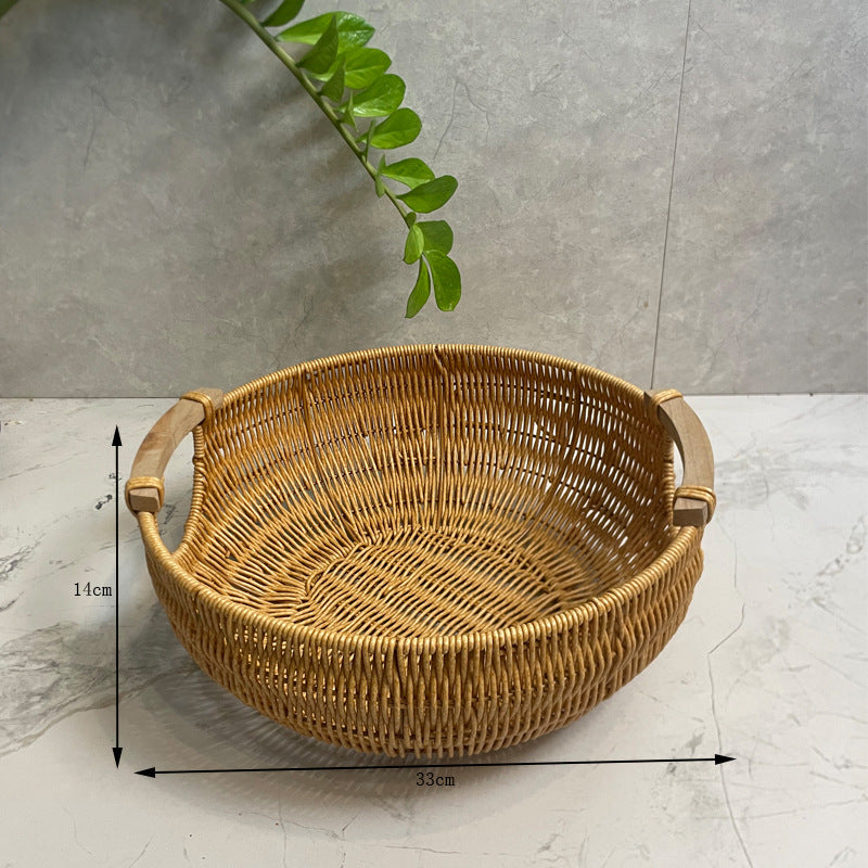 Decorative Wicker Storage Basket Bowlift