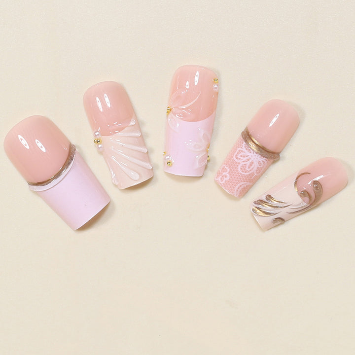 Elegant Decorative Press-On Nail Tips Bowlift
