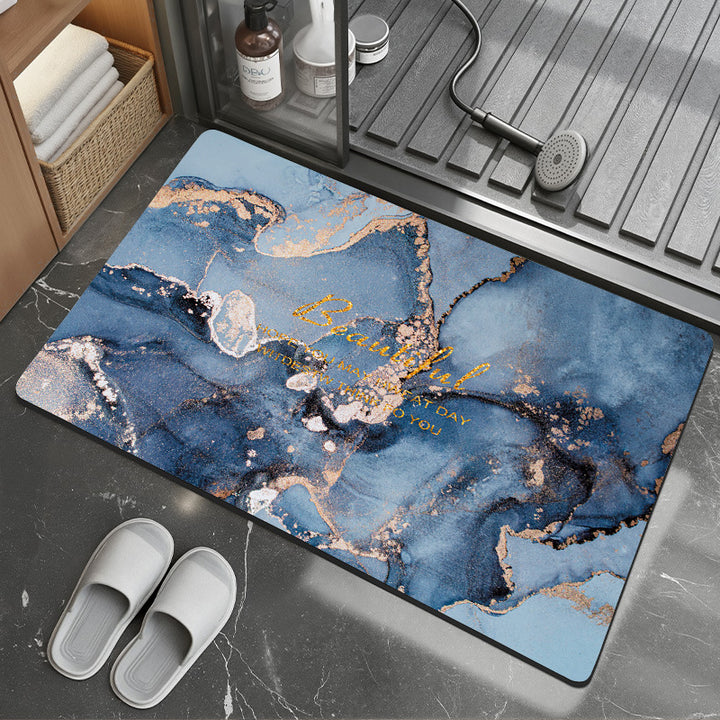 Floral Art Bathroom Mat Bowlift